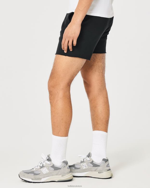 Bottoms Hollister Men Terry Fleece Logo Shorts 5\\ 488201135 Black